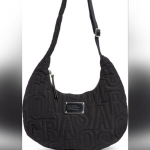 NWT LARGE Size Marc Jacobs Jumbled Logo Workwear Nylon Crossbody Bag In Black